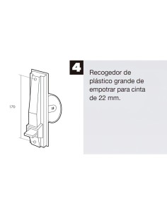 Recogedor Persiana Plastico Grande Cinta 22 mm. 2