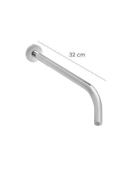 Brazo Ducha Laton 1/2" x 37+7 cm. Angulo recto.