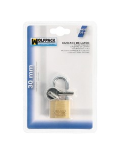 Candado Laton Arco Largo 30 mm. 2