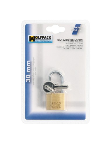 Candado Laton Arco Largo 30 mm.