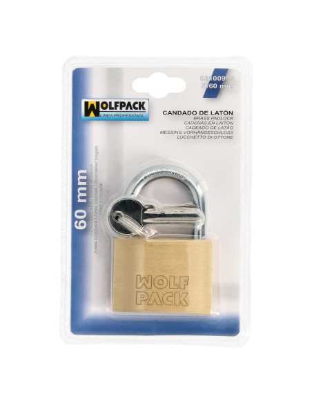 Candado Laton Arco Normal 60 mm.