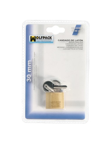Candado Laton Arco Normal 30 mm.