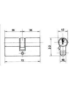 Cilindro Lince Europerfil Niquelado 0103/60 mm. 2