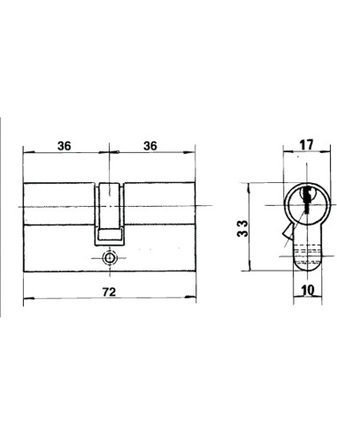 Cilindro Lince Europerfil Niquelado 0103/60 mm.