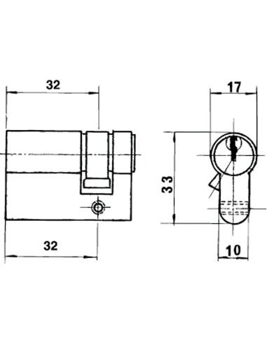Cilindro Lince Europerfil 1/2 0180/30 mm.