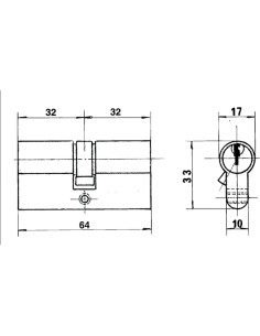 Cilindro Lince Europerfil Latonado 0100/60 mm. 2