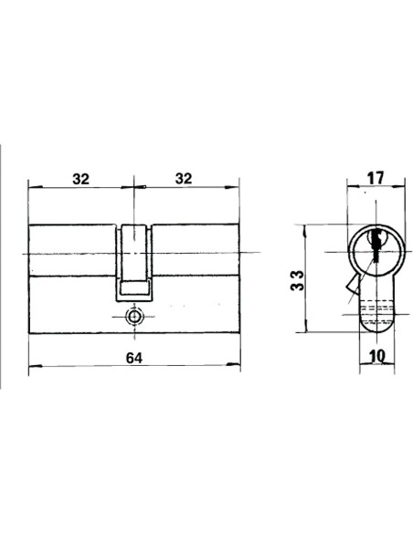 Cilindro Lince Europerfil Latonado 0100/60 mm.