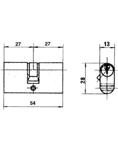 Cilindro Lince Ovalado Latonado 0500/54 mm. 2