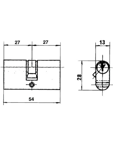 Cilindro Lince Ovalado Latonado 0500/54 mm.