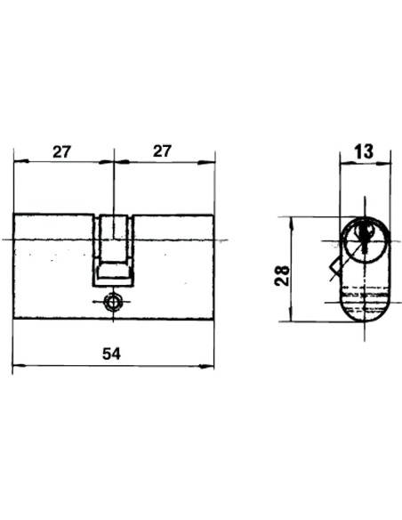 Cilindro Lince Ovalado Latonado 0500/54 mm.