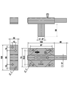 Cerrojo Lince 3930/hc Cromado 2