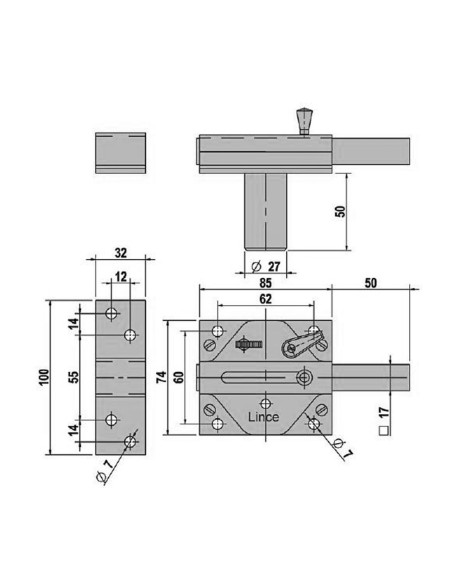 Cerrojo Lince 2930/hc Cromado