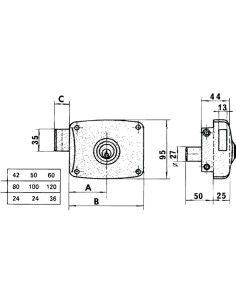 Cerradura Lince 5125A-BO/120 Derecha 2