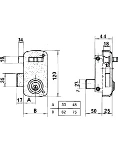 Cerradura Lince 5056A-BO/ 60 Derecha 2