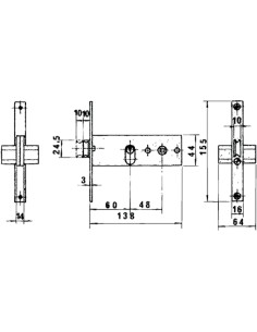 Cerradura Lince 5577 Ln/60 mm. 2