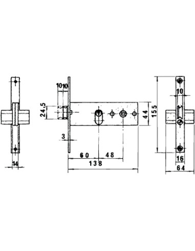 Cerradura Lince 5577 Ln/60 mm.