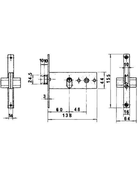 Cerradura Lince 5577 Ln/60 mm.