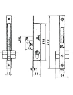 Cerradura Lince 5582n Hn/17 mm. 2