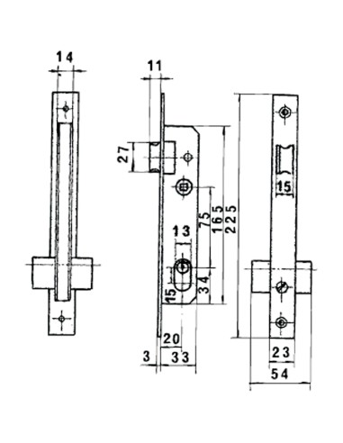 Cerradura Lince 5569n Hn/20 mm.