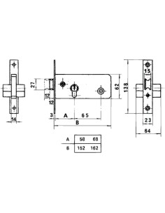 Cerradura Lince 5557 Inoxidable / 70 mm. 2