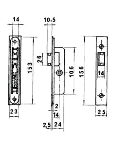 Cerradura Lince 5553 Aluminio 14 mm. 2