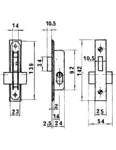 Cerradura Lince 5552 Aluminio 14 mm. 2