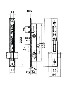 Cerradura Lince 5550 Aluminio 14 mm. 2