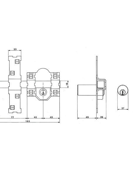 Cerrojo Fac 201-l/ 80-p Bombillo 70