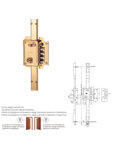Cerradura Fac S 90/ap Pintada Derecha 2