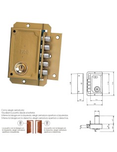 Cerradura Fac S 90/c Pintada Derecha 2