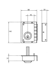 Cerradura Jis 242 11x7 Izquierda 2