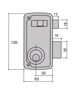 Cerradura Ucem 4056-a-hb/65/ izquierda 2