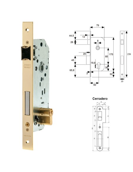 Cerradura Tesa 2030-hl/50