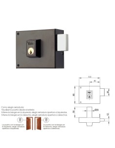 Cerradura Yale 124-a/hpr/10/ Derecha 2