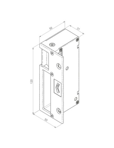 Cerradura Jis 12 Voltios 1037 Derecha Sobreponer Gris