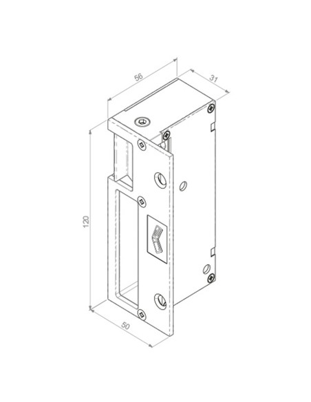 Cerradura Jis 12 Voltios 1037 Derecha Sobreponer Gris