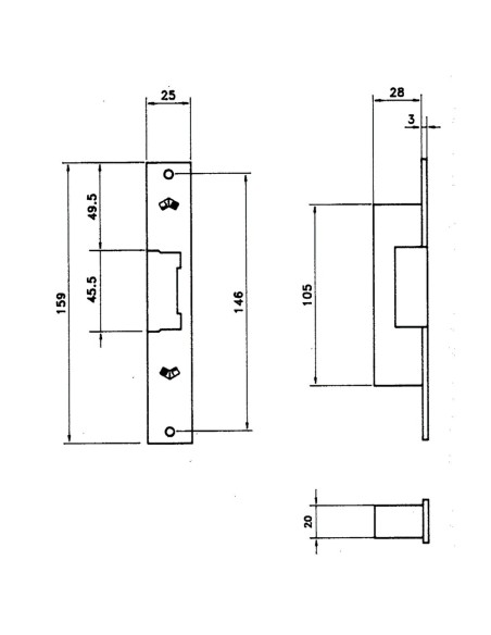 Cerradura Electrica Jis 12 Voltios 822-901g Frente Gris