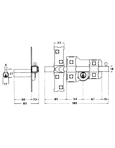 Cerrojo Fac 306-l/115-n/ Derecha