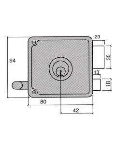 Cerradura Ucem 4125-hb/10/ Derecha 2