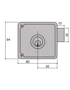 Cerradura Ucem 4124-hb/12/ Derecha 2