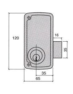 Cerradura Ucem 4056-c-hb/65/ Derecha 2