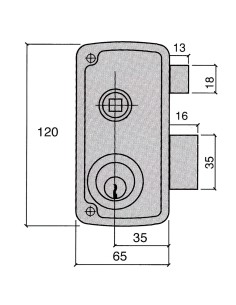 Cerradura Ucem 4056-b-hb/65/ Derecha 2