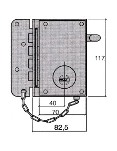Cerradura Ucem Seguridad 4500-s/he/ Derecha 2
