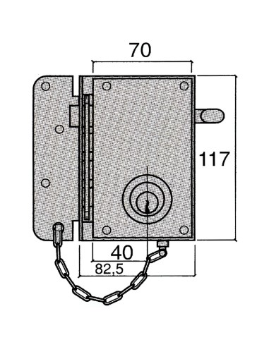 Cerradura Ucem 4500-hb/ Derecha