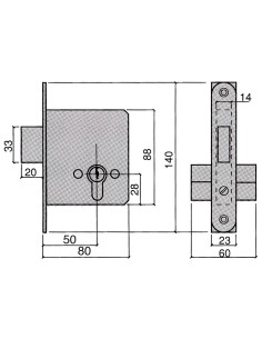 Cerradura Ucem 5300-hl/60 2