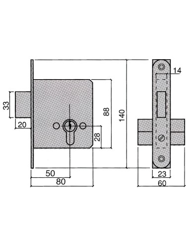 Cerradura Ucem 5300-hl/50