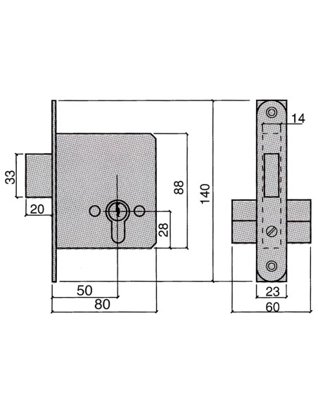 Cerradura Ucem 5300-hl/50