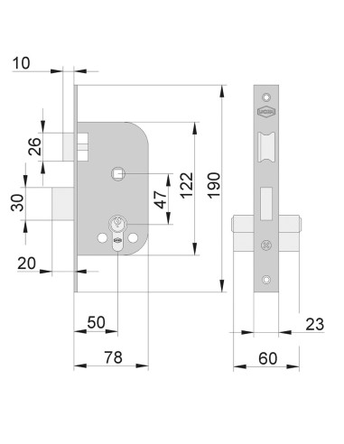 Cerradura Ucem 5134-hl/50