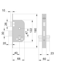 Cerradura Ucem 5134-hl/40 2
