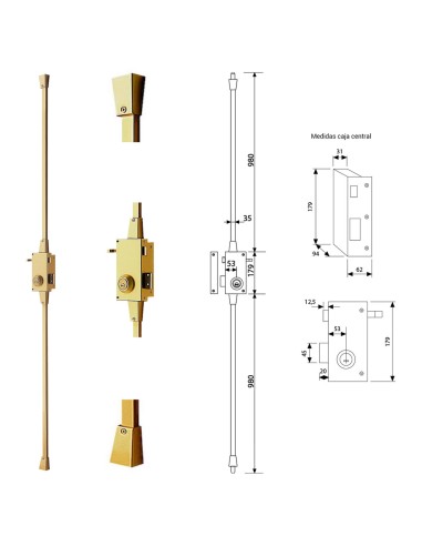 Cerradura Tesa Seguridad TS30 /t6/IAE Izquierda